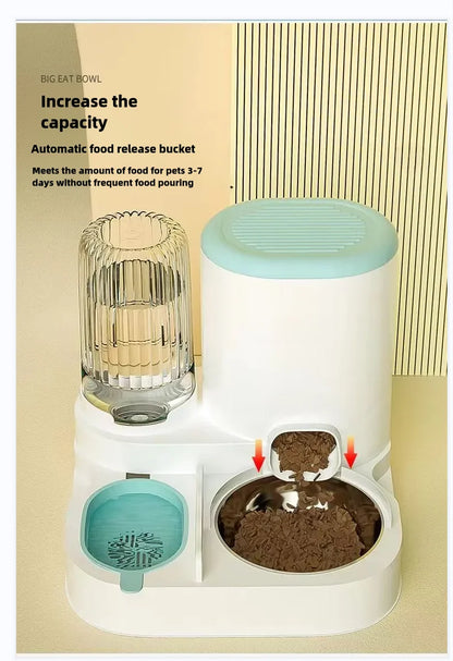Cat bowl automatic feeder for cats, dogs, pets, water dispensers, integrated cat bowl, cat food basin, dogs, eating, drinking wa Beauty World Shop