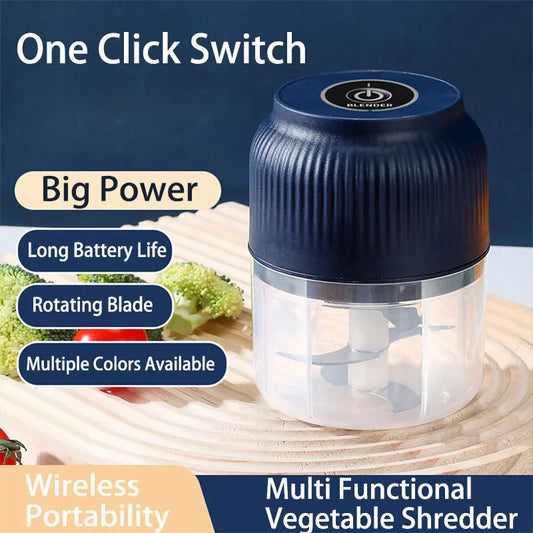 250ml Mini Wireless USB Rechargeable Electric Vegetable Chopper Garlic Crusher Food Chopper for Kitchen Gadgets for Garlic Beauty World Shop