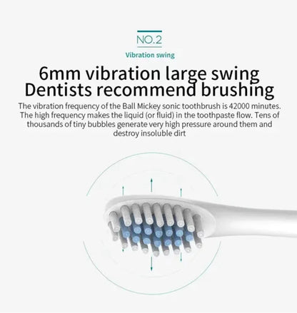 Electric Ultrasonic Toothbrush Six Speed Mode Home Soft Hair USB Charging Waterproof Adult Tooth Cleaner Automatic Couple Set Beauty World Shop
