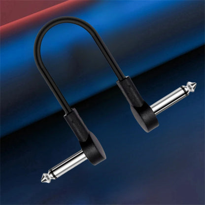 Miwayer Guitar Effect Pedal Flat Patch Cables 5 Inch Length with 1/4 Inch Right Angle Connectors Patch Cable Kit 1 Packs Beauty World Shop