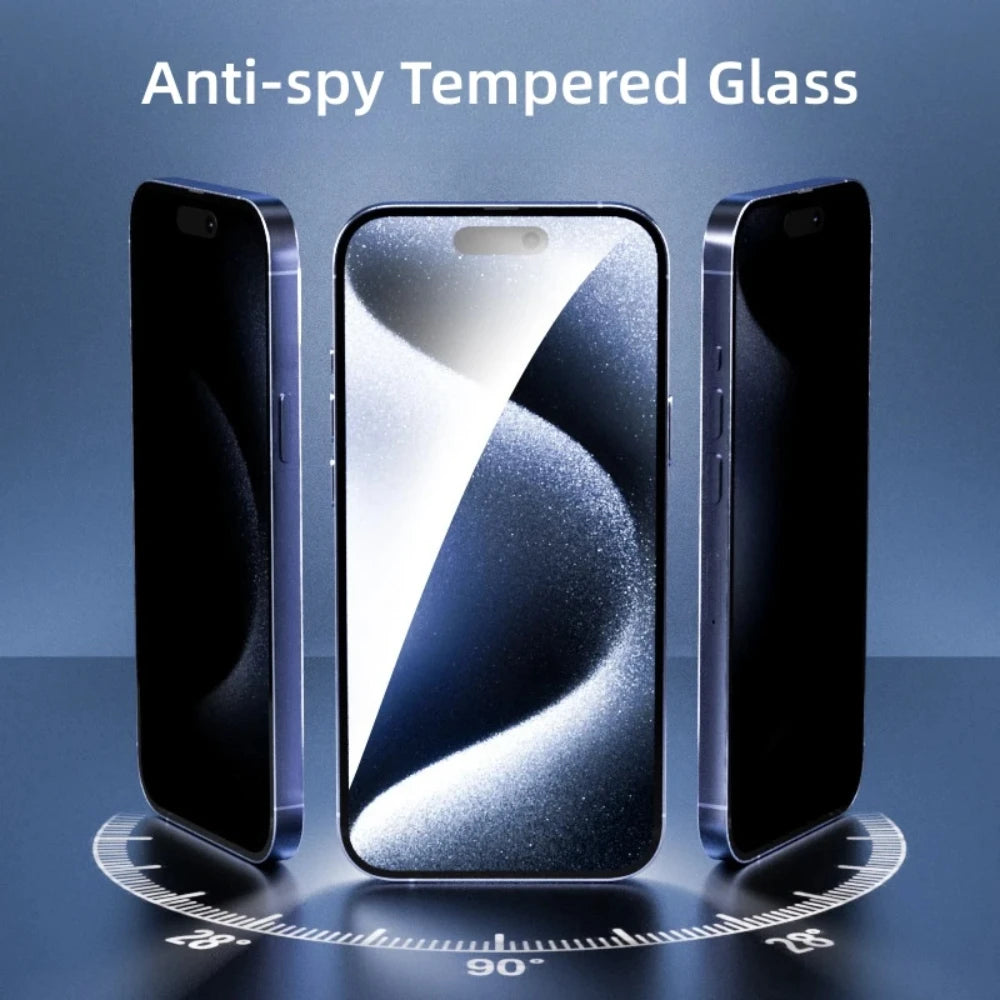 NNBILI 5PCS Anti-peep Screen Protector For iPhone 16 Pro Max 15Pro 14 Plus13 Anti Scratch Privacy Tempered Glass For iPhone 16e Beauty World Shop