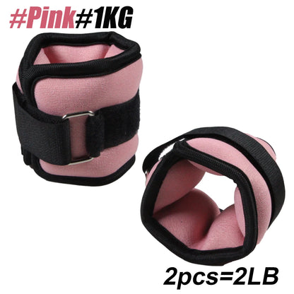 1Pair Adjustable Ankle & Wrist Weights (0.5kg/1kg) - Neoprene Leg Arm Straps for Running, Yoga - Strength Training for Women Men Beauty World Shop