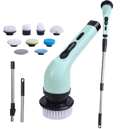 9-in-1 Electric Cleaning Brush Electric Spin Cleaning Scrubber Electric Cleaning Tools Parlour Kitchen Bathroom Cleaning Gadgets Beauty World Shop