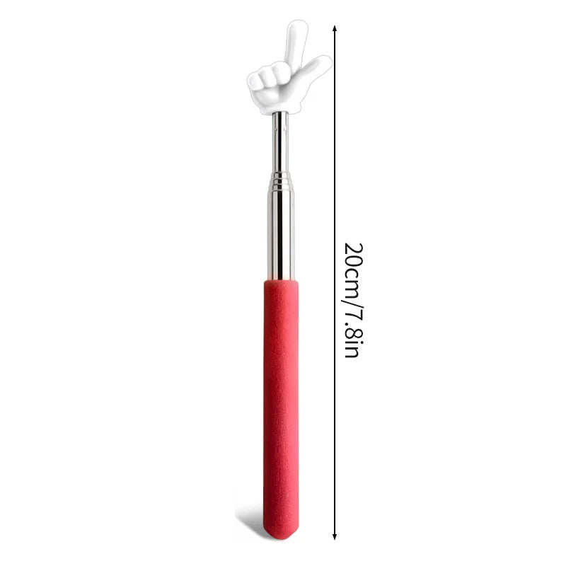 1pPointer Finger Stainless Steel Reading Sticks Telescopic Reading Finger Teaching Aids Gift for Teachers Pointer Finger Stick Beauty World Shop