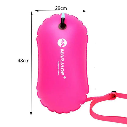 Swimming pool Buoy Tow Floats Inflatable Life Saving Swim Buoy PVC Inflated Air Drying Bag Drift Bag  pool accessory Open Water Beauty World Shop