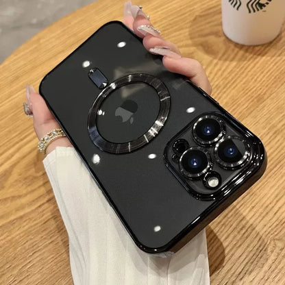 Plating Soft TPU Full Lens Protect Case for iPhone 13 14 12 11 15 Pro Max Plus Magsafe Magnetic Phone Case Wireless Charge Cover Beauty World Shop
