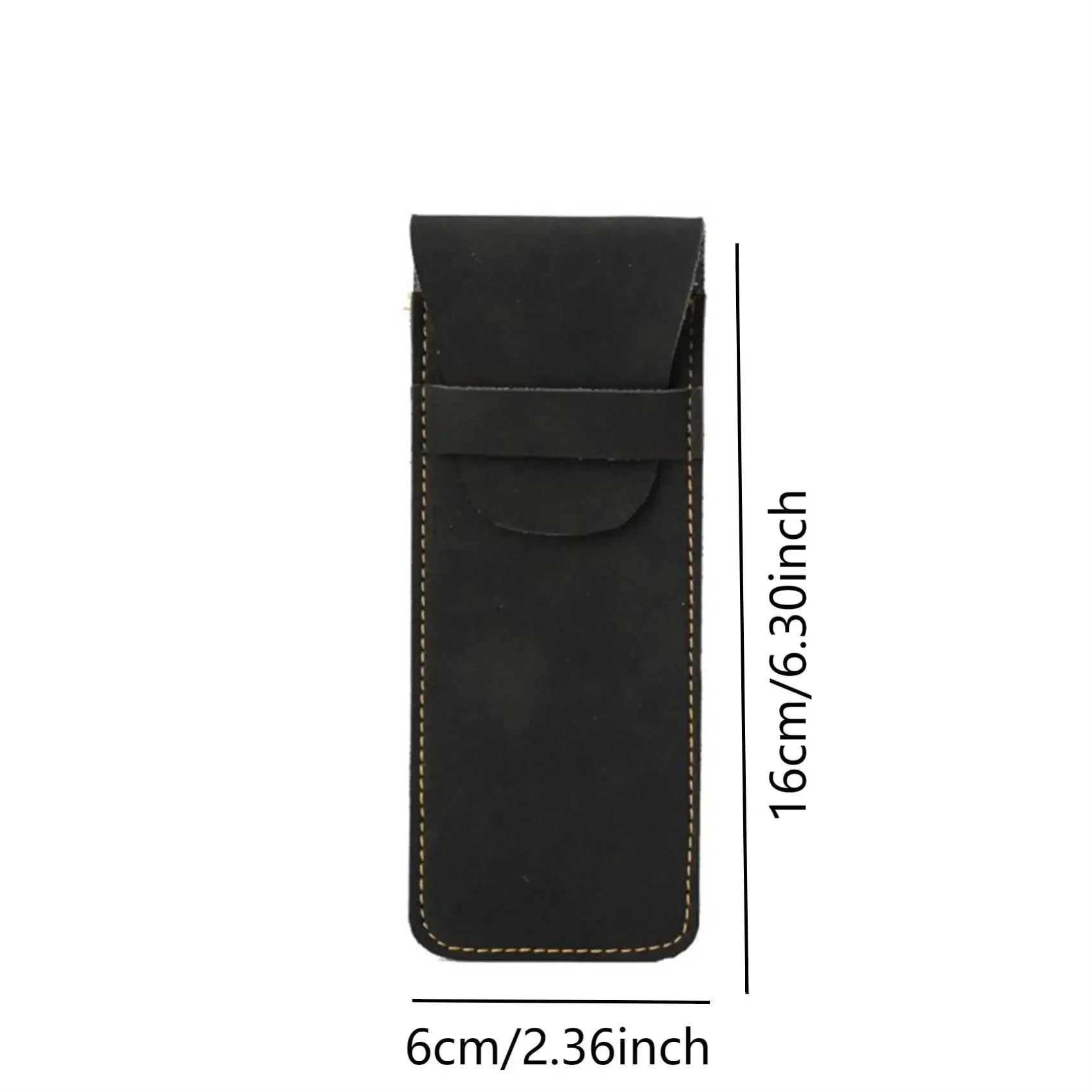 Vintage Frosted PU Leather Flap Pen Case High-end Fountain Pen Protective Sleeve Large Capacity Double Set of Pen Case Beauty World Shop