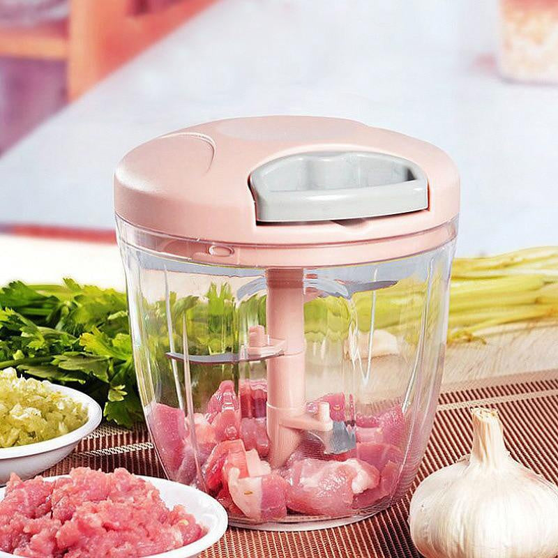 500/900ML Manual Meat Mincer Garlic Chopper Rotate Garlic Press Crusher Vegetable Onion Cutter Kitchen Cooking Accessories Beauty World Shop