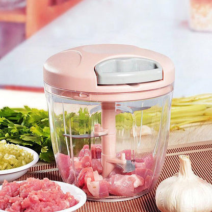 500/900ML Manual Meat Mincer Garlic Chopper Rotate Garlic Press Crusher Vegetable Onion Cutter Kitchen Cooking Accessories Beauty World Shop