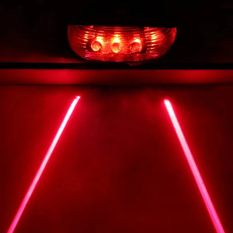 Bicycle Bike LED Lights 2 Lasers 5 LED Waterproof Cycling Taillight Safety Warning Taillight MTB Bike Rear Tail Lights Beauty World Shop