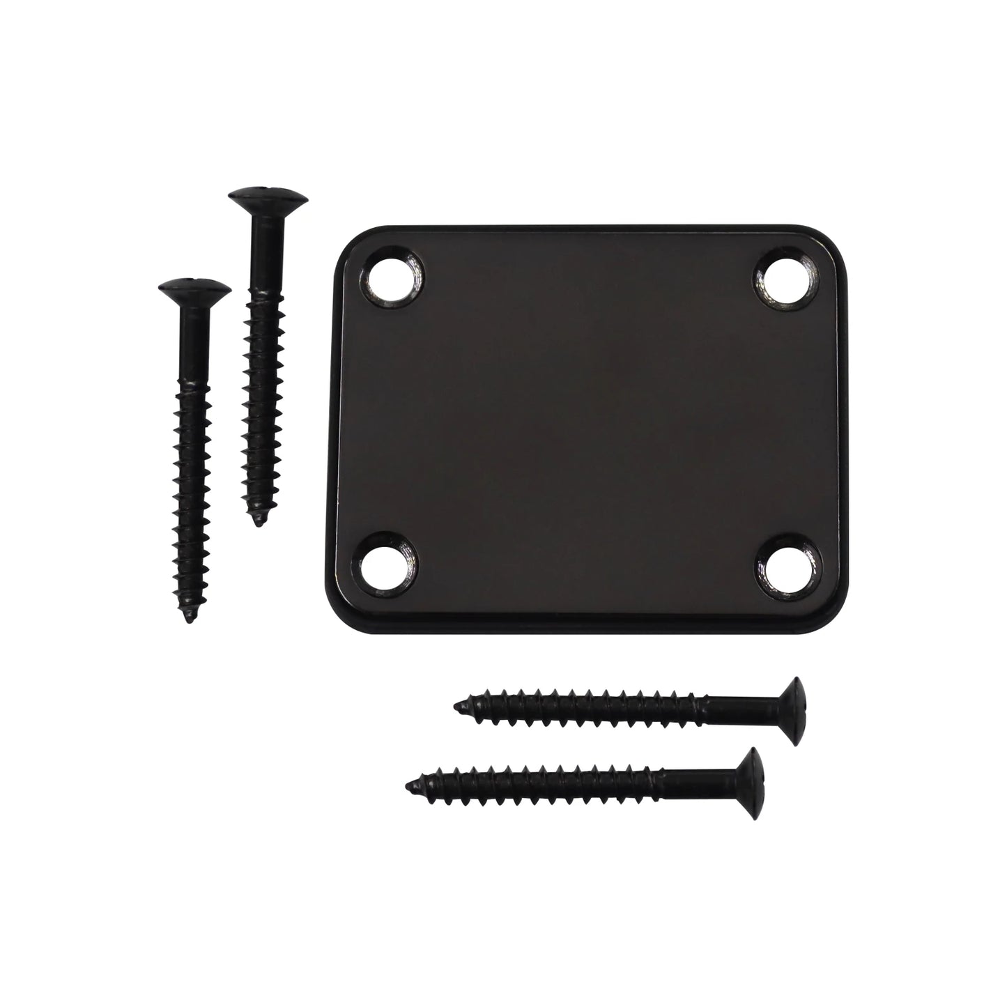 1Set  Bass Guitar Neck Plate,Electric Guitar Neck Joint Connecting Strengthen Plate with Plastic Back Plate & Mounting Screws Beauty World Shop