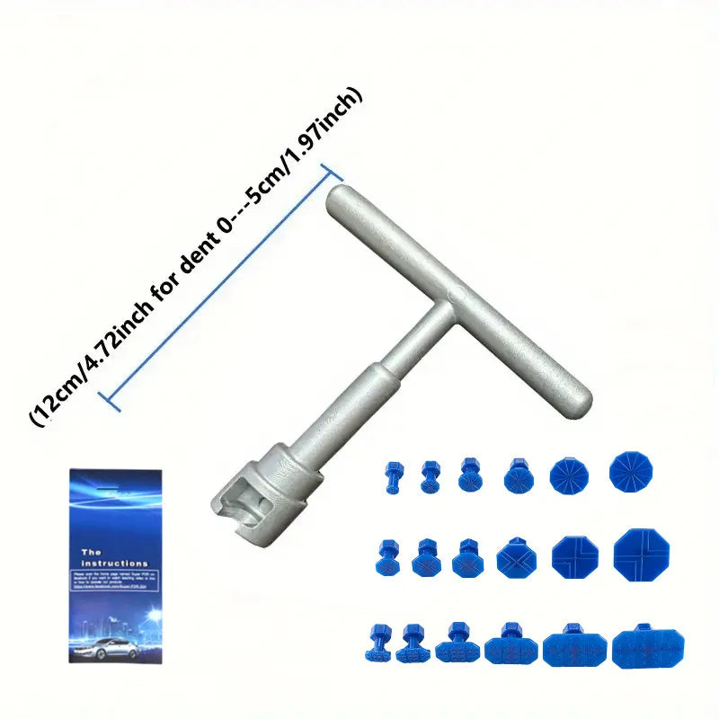 Car Dent Repair Puller, Car Repair Tools Kit With 18pcs Plastic Glue Tabs plastiT-Handle Dent Remover Universal For Car Accessor Beauty World Shop