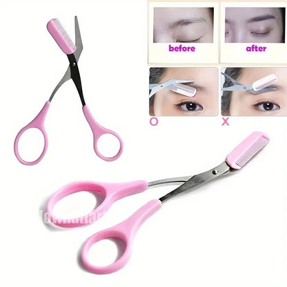 Stainless Steel Eyebrow Trimming Scissors With Comb, Safe Eyebrow Trimming Makeup Tool, Precise Creation Of Perfect Eyebrow Shap Beauty World Shop