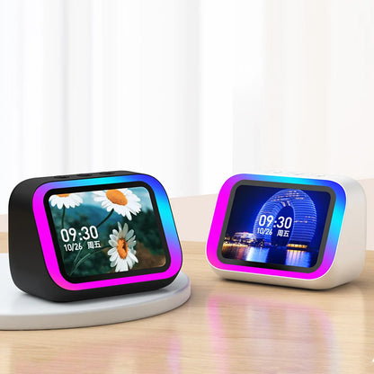 TF26 Pro Smart Speaker with RGB Lights Bluetooth Music Stories Player Home Voice Assistant Alarm Clock For Bedroom Living Room