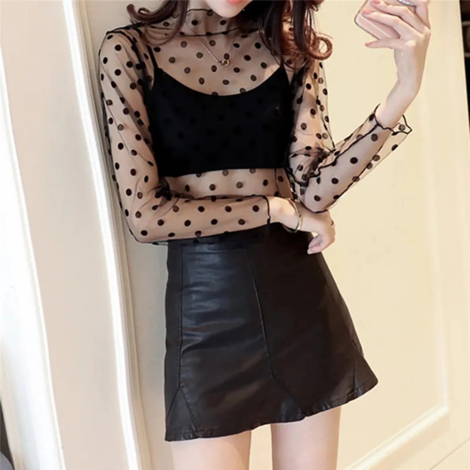 New Transparent See Through Shirt Women Sexy Harajuku Mesh Tops Net Undershirt Star Base Top Camisas Femininas Clubwear SheerTee Beauty Trend Shop