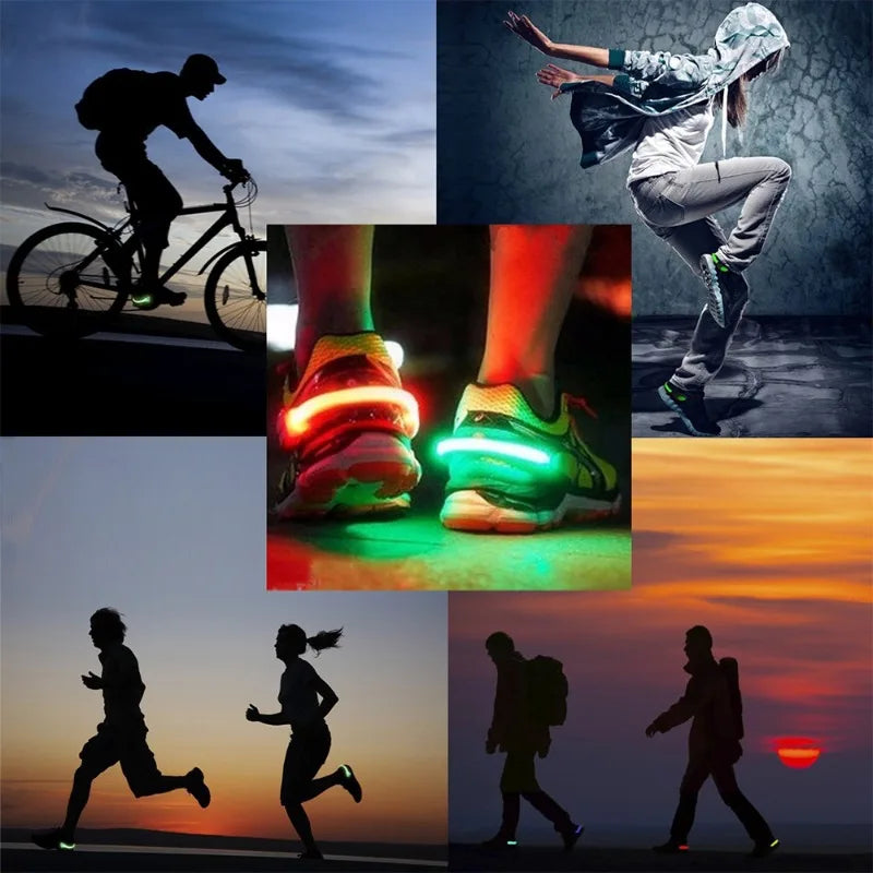LED Luminous Shoe Clip Light Outdoor Running Cycling Bicycle RGB Novelty Lighting Safety Night Warn Lamp Glowing Zapato Ciclismo Beauty World Shop