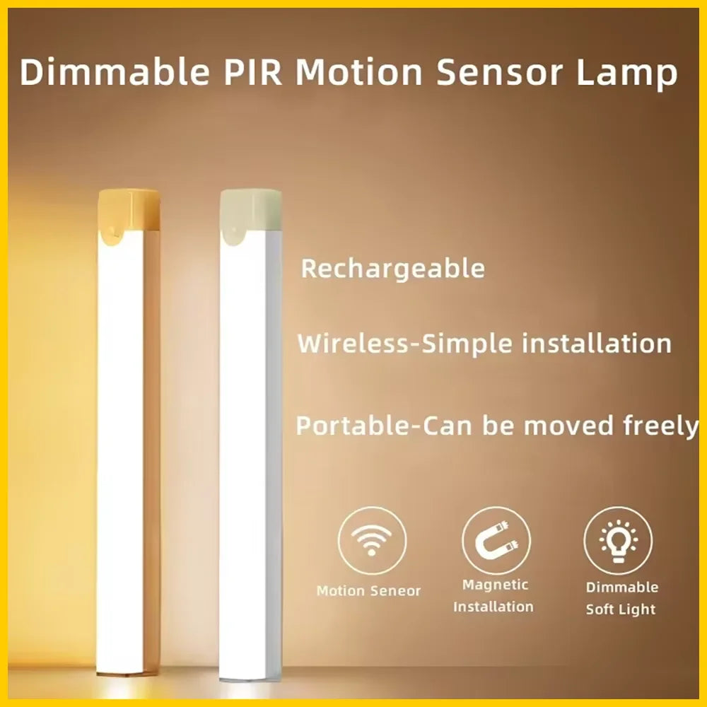 Wireless LED Cabinet Light Motion Sensor Light Closet Night Lamp For Kitchen Bedroom Detector Light Cabinet Staircase Backlight Beauty World Shop