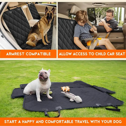 Dog Car Rear Seat Protective Cover Waterproof Dirt Resistant Pet Seat Cover Black Shoulder Strap Hammock Pet Travel Mattress Beauty World Shop