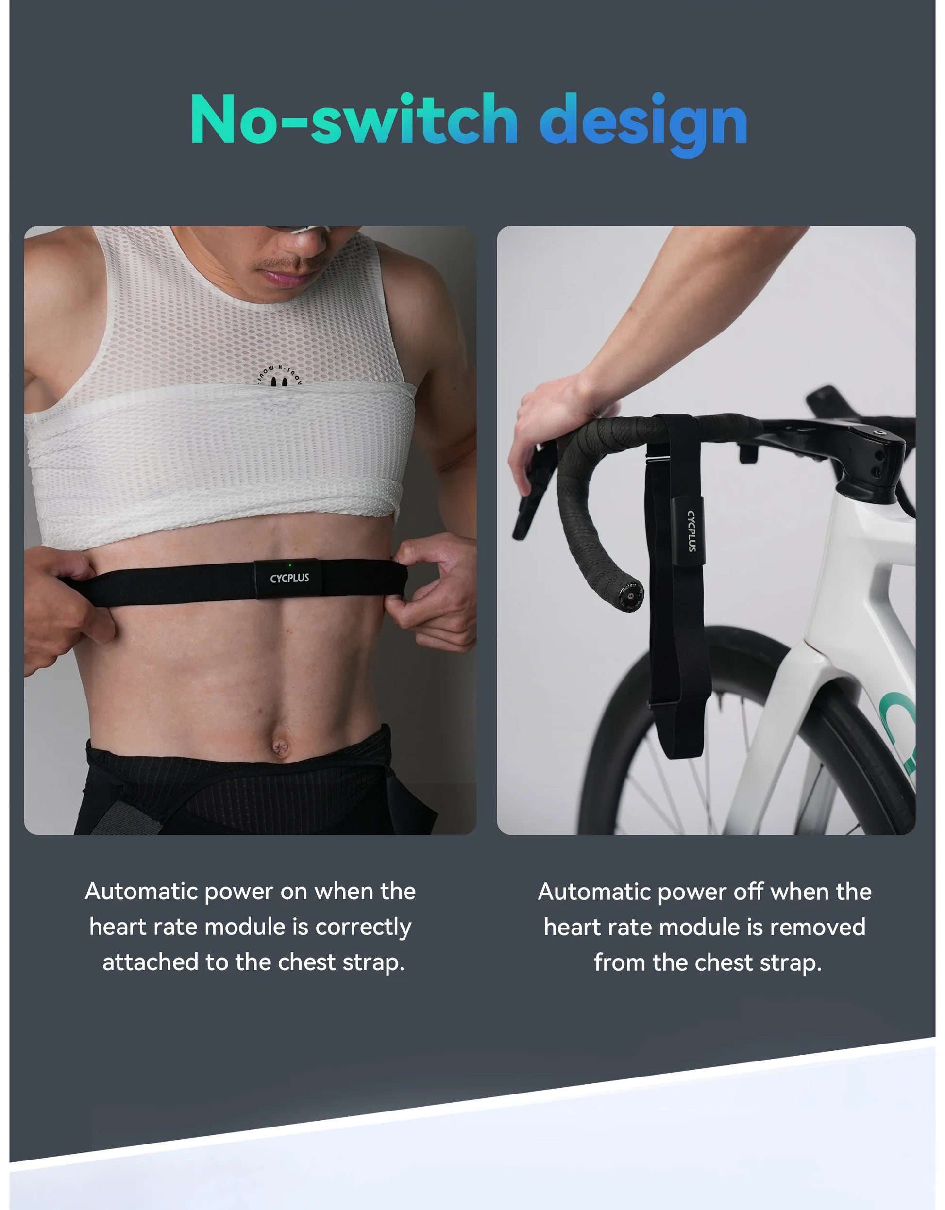 CYCPLUS H2 Heart Rate Sensor Chest Strap Belt Dual Mode ANT BLE Cycling Computer Bike Accessories Sports Heart Rate Monitor Beauty World Shop