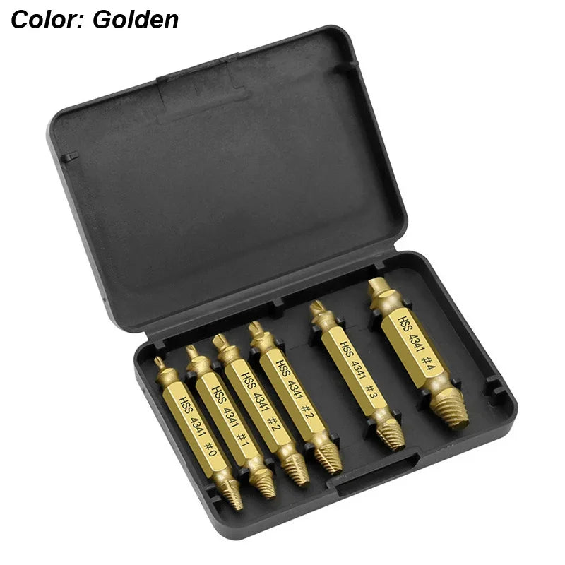 Damaged Screw Extractor Set HSS Drill Bit Stripped Broken Remover Small Easily Quickly Take Out Kit Easy Demolition Power Tools Beauty World Shop