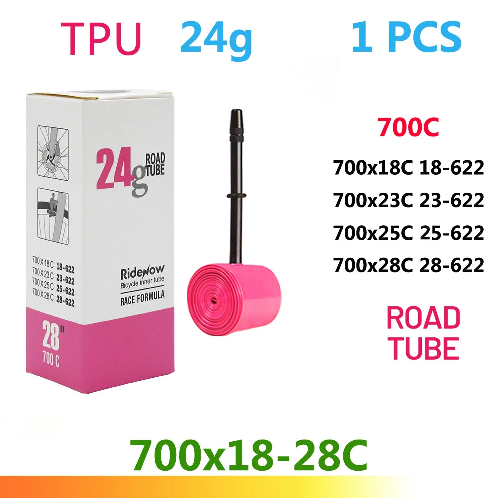 RideNow TPU Bike Inner Tube 700C 700x18 23 25 28 32 35 37 40 47C Road Bicycle Tire MTB Bike Camera 29x1.5 1.75 1.9 pneu aro Beauty World Shop