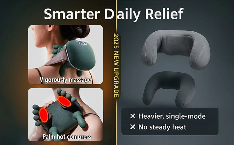 2026 Bionic Neck Shoulder Massager N7 Kneading Massager Shawl 3-Level Modes Neck Cervical Waist Leg Body Muscles Massage Pillow Beauty World Shop