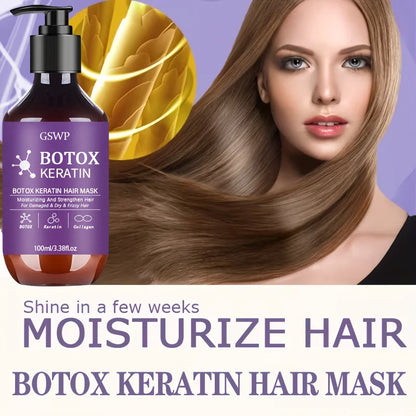 GSWP Botox Keratin Hair Mask, moisturizes and strengthens damaged hair, reduces frizz, split ends and tangles.100ml/200ml Beauty World Shop