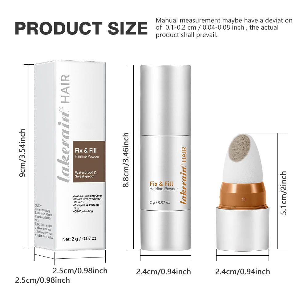 Waterproof Hairline & Root Concealer Pen – Instant Grey Coverage with Easy Blend Powder Stick for Normal Hair Beauty World Shop