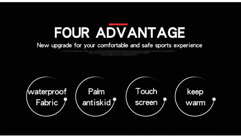Thermal Winter Cycling Ski Gloves Outdoor Sports Running Motorcycle Touch Screen Fleece Gloves Non-slip Warm Full Fingers Gloves Beauty World Shop