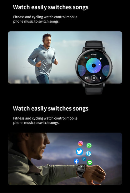 2025 New Smart Watch Women Men Bluetooth Call Sports Fitness Watches Heart Rate Health Monitor Smartwatch Ladies For Android iOS