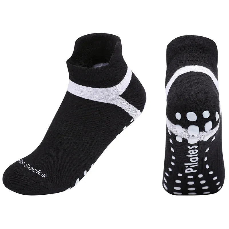 Yoga Socks Men Women Professional Silicone Non-slip Pilates Socks Large Size Indoor Floor Gym Fitness Cotton Dance Sports Socks Beauty World Shop