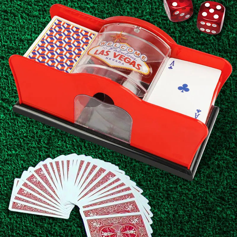 Manual Card Shuffler 2 Deck with Hand Crank, Card Shuffler for Blackjack, UNO, Poker, Playing Card Dealer Machine Manual Card Beauty World Shop