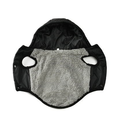 Dog Hooded Winter Jacket Soft Warm Fleece Velvet Puppy Vest Coat  Pet Dog Hat Clothes Cold Proof Winter Padded Yorkies Costume