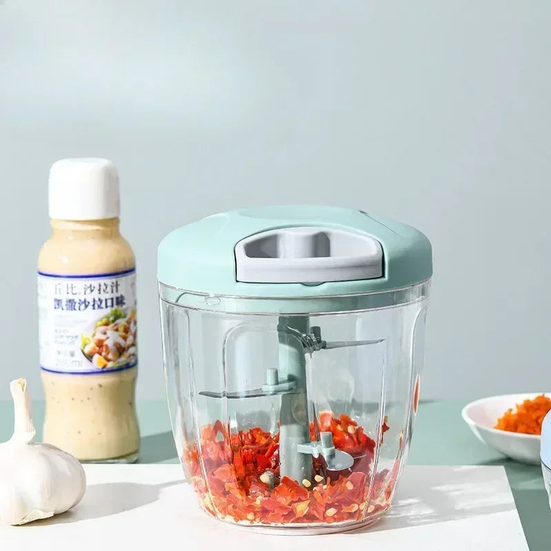 Crusher Vegetable Onion Cutter Kitchen Cooking Accessories 500/900ML Manual Meat Mincer Garlic Chopper Rotate GarlicPress Beauty World Shop