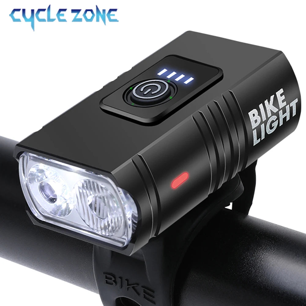 T6 LED Bike Light USB Rechargeable Bicycle Lights Front 6 Modes MTB Flashlight Bicycle Headlight for Cycling Bicycle Front Lamp Beauty World Shop