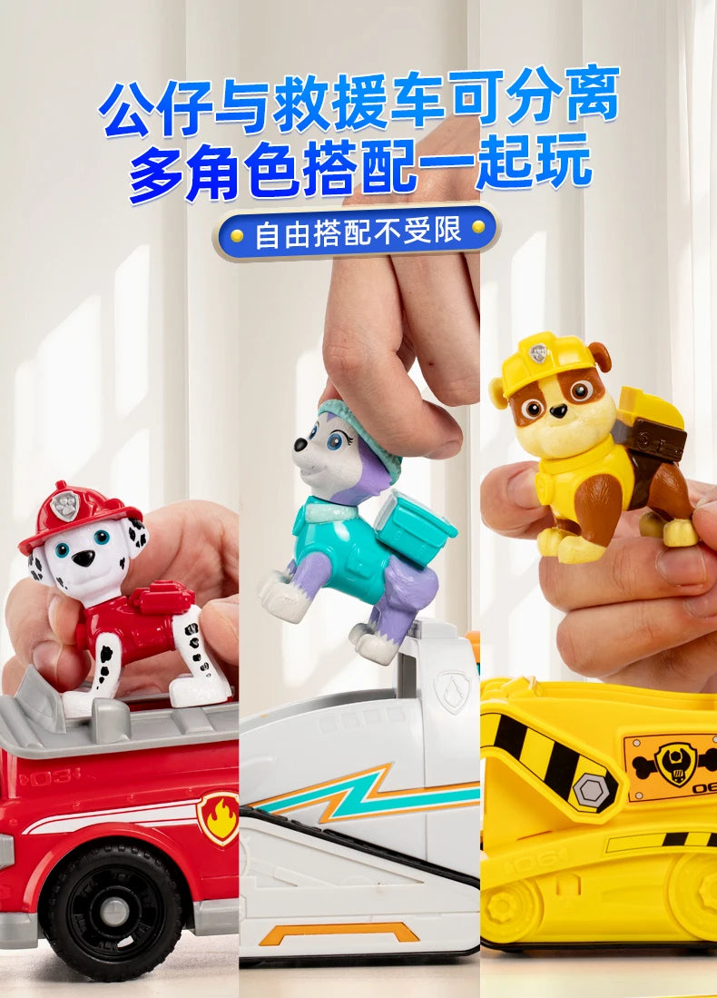 New Original PAW PATROL Vehicle Car Ryder Tracker Everest Chase Rex Skye Rocky Marshall Zuma Action Figure Toy Kid Birthday Gift Beauty World Shop