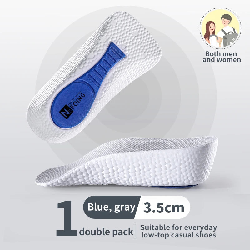 Memory Foam Height Increase Insoles for Men Women Shoes Flat Feet Arch Support Orthopedic Insoles Sneakers Heel Lift Care Insole Beauty World Shop