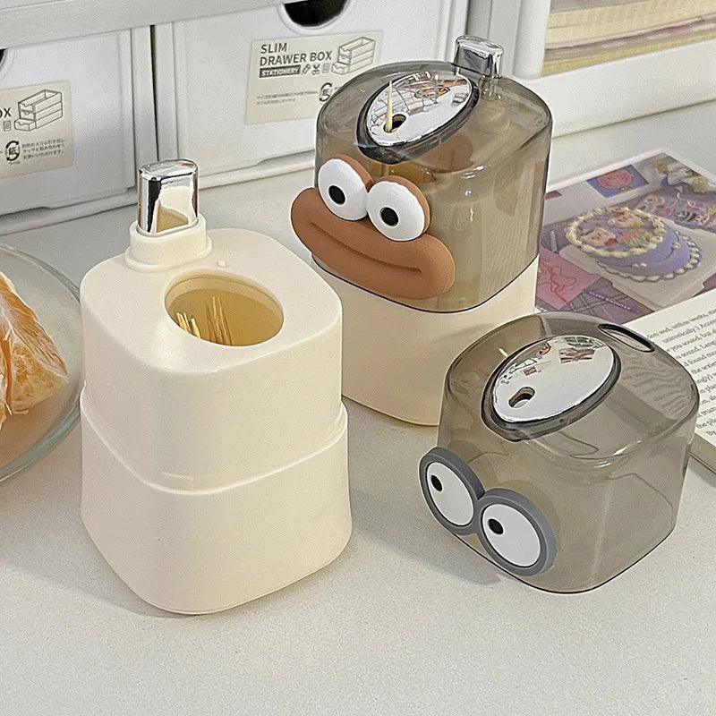 Creative Toothpick Storage Box Automatic Pop-up Toothpick Box Home Living Room Dining Room Push-type Toothpick Holder Beauty World Shop