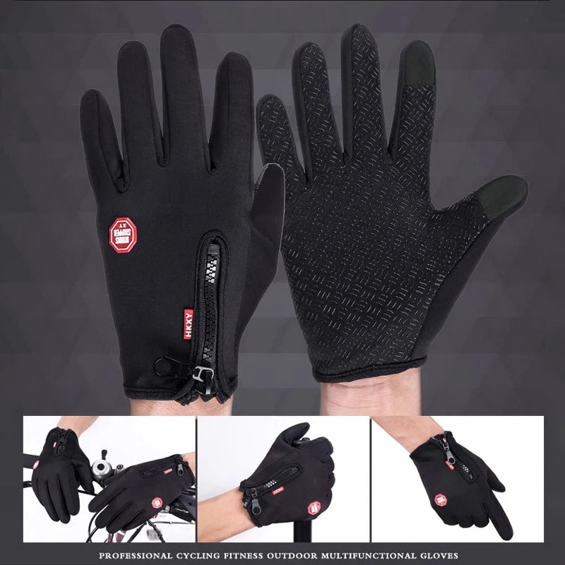 Winter Men's And Women's Warm Gloves, Waterproof And Skin Friendly Touch Screen, Suitable For Cycling And Skiing Beauty World Shop