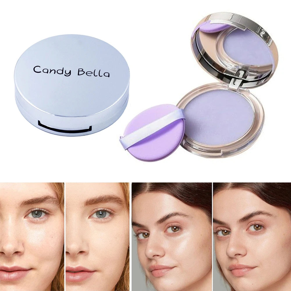 1PC Candy Bella Violet Cream To Powder Skin-friendly Skin Natural Face Long Lasting Oil-controlling Contouring Powder Cosmetics Beauty World Shop