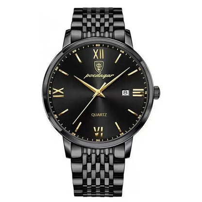 POEDAGAR Luxury Sports Men's Wristwatch Stainless Steel Waterproof Date Man Watch High Quality Casual Fashion Quartz Men Watches Beauty World Shop