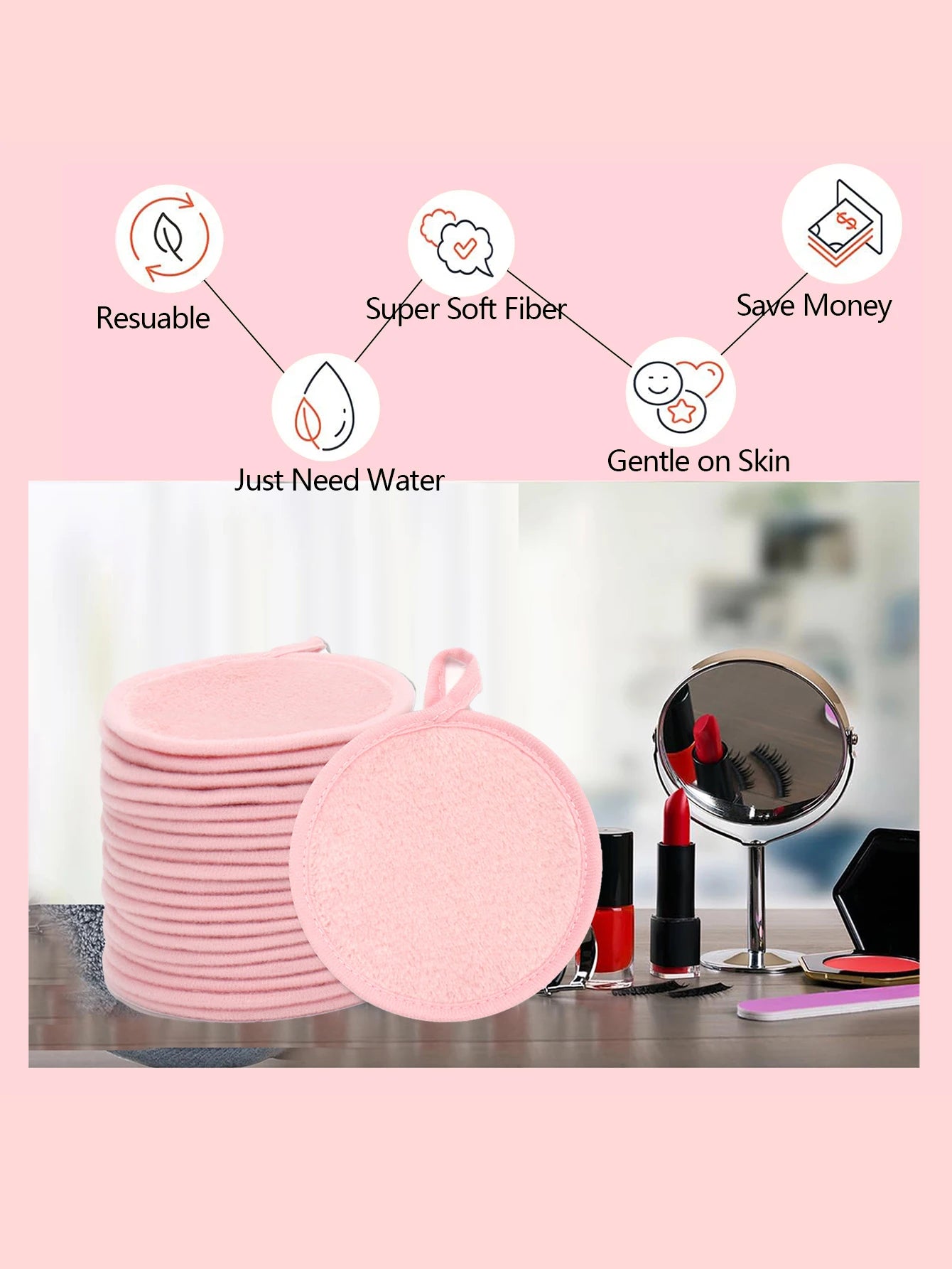 5/10/20Pcs Microfiber Face Cloths Reusable Makeup Remover Cloth Makeup Towels Face Deep Cleaning Pads Skincare Beauty Tools Beauty World Shop