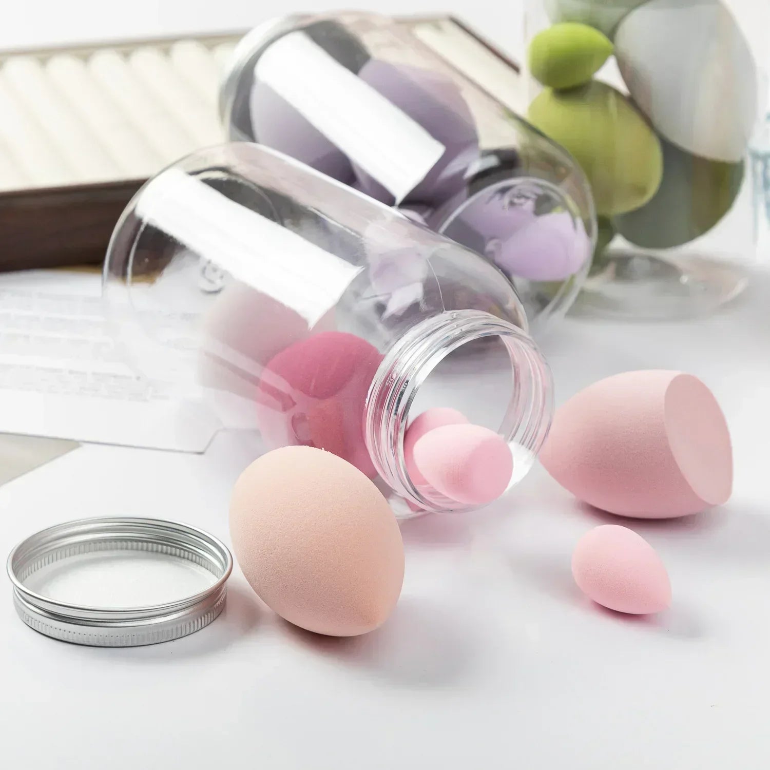 12/14Pcs Makeup Sponge Cosmetic Puff Foundation Sponges Blender Beauty Egg Powder Puffs Make Up Accessories Women Makeup Tools Beauty World Shop
