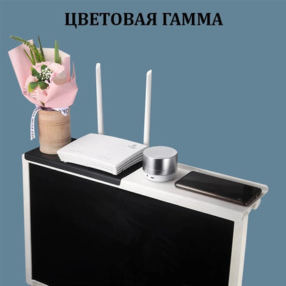 Home Organizer Adjustable TV Screen Top Shelf Rack Computer Monitor Desktop Display Stand TV Rack Router Storage Rack Holder Beauty World Shop