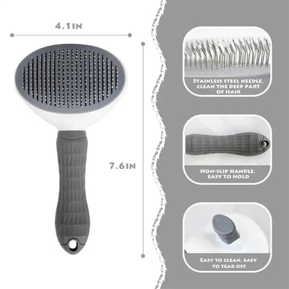 Pet Dog Brush Cat Comb Self Cleaning Pet Hair Remover Brush For Dogs Cats Grooming Tools Pets Dematting Comb Dogs Accessories Beauty World Shop