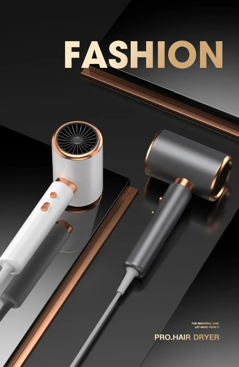 HOMEFISH 2000W Salon Hair Dryer with Hot/Cold Air Brush Negative Ionic Technology 5th Gear Strong Power Hairdryer without Comb Beauty World Shop