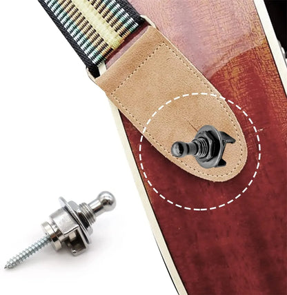 Guitar Strap Buttons Pins 1\2\4PCS 3 Color For Choose Premium Guitar Strap Locks Metal Security Strap Buttons Metal End Pins Beauty World Shop