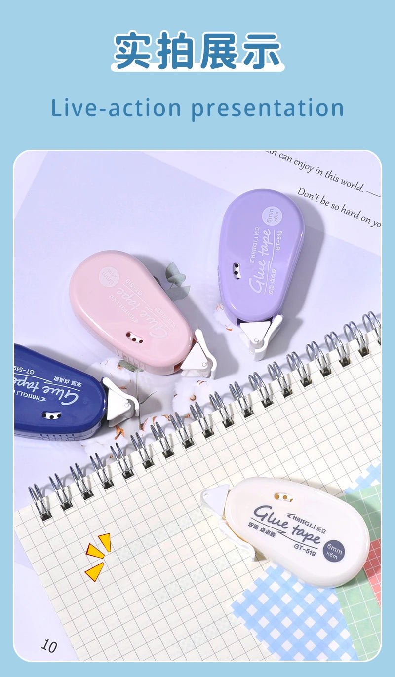 6m*6mm Double Sided Adhesive Dots Glue Tape DIY Scrapbooking Collage Photo Album School Stationery Supplies Roller Tape Beauty World Shop