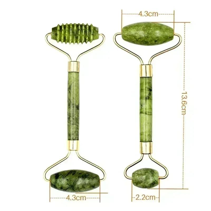 Natural Jade Roller Face Gua Sha, Natural Stone, Body Neck Massager, Acupoint, Eye Care Spa Massage Tools Massage Visage Lifting Beauty World Shop