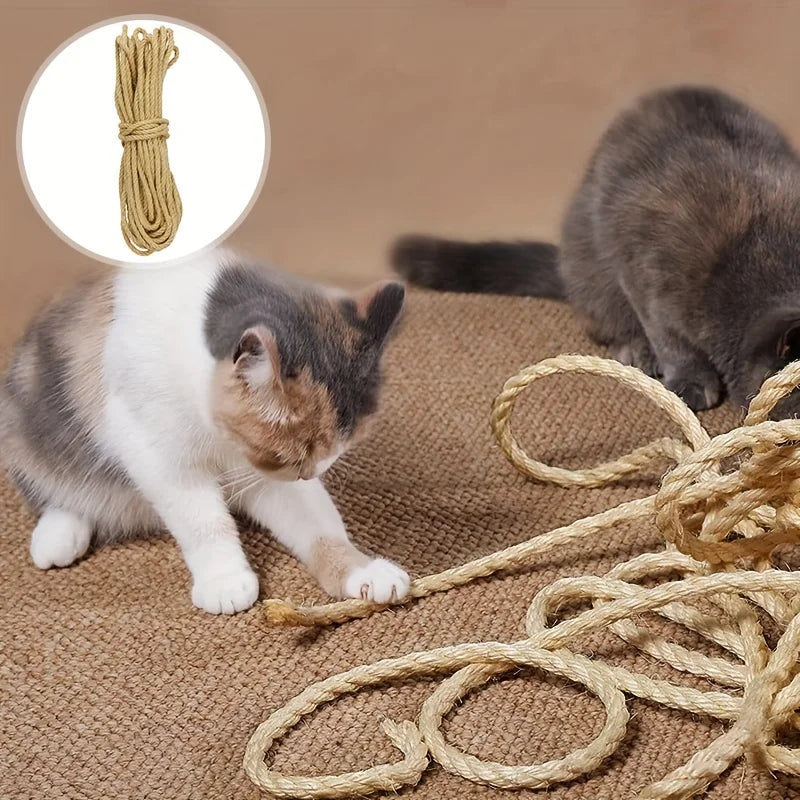 33/66/164ft Natural Sisal Rope Cat Scratcher Rope Tree Scratching DIY Toy Paw Claw Furniture Protector Scratching Post Beauty World Shop
